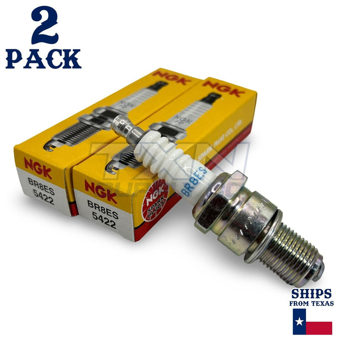 2 Pack NGK Standard Spark Plugs 5422 BR8ES 5422 BR8ES