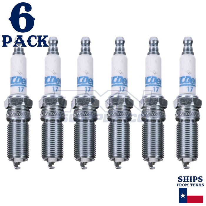6 Pack GM ACDelco #17 RAPIDFIRE Platinum Spark Plugs ps