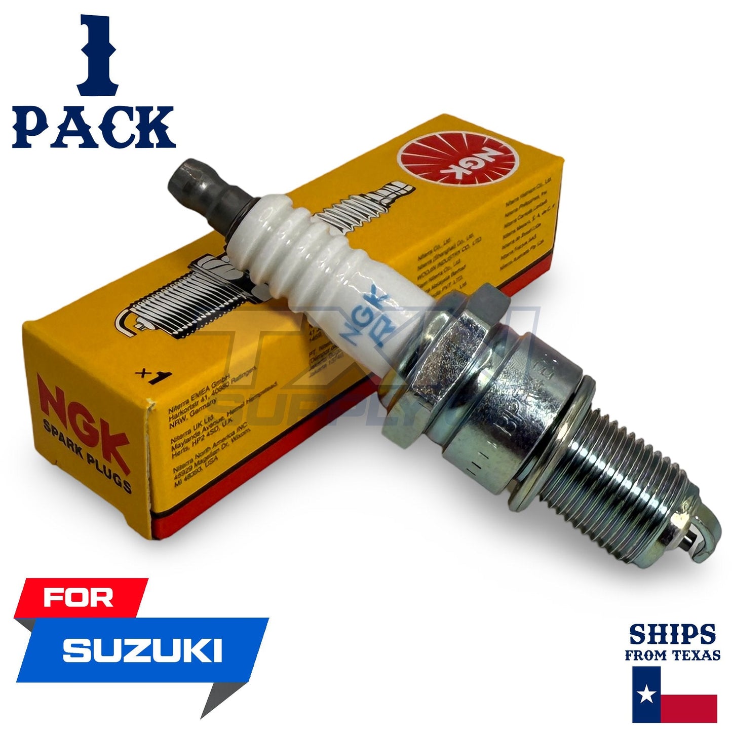 1 NGK Spark Plug - For UF 50 Estilete Suzuki Motorcycle