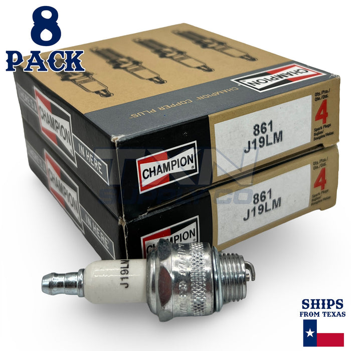 Champion 861 Copper Plus Spark Plug J19LM - 8 Pack