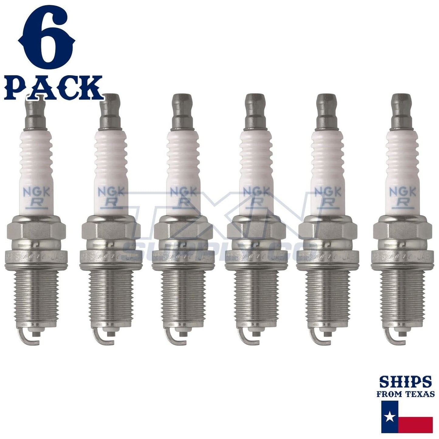 6 Pack NGK V-Power 2087 Spark Plugs BKR5EYA
