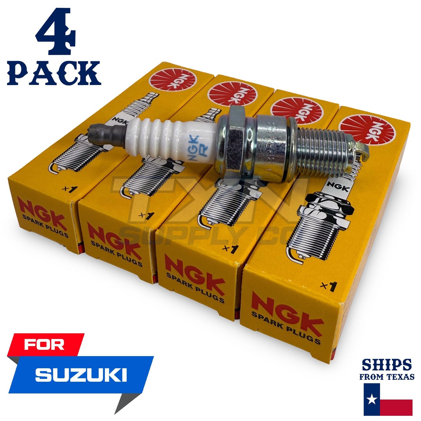 4 NGK Spark Plug - For GSR 600 A Suzuki Motorcycle