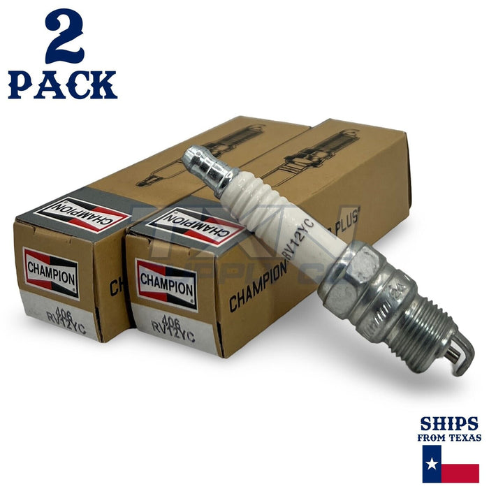 Champion 406 Spark Plug RV12YC - 2 Pack