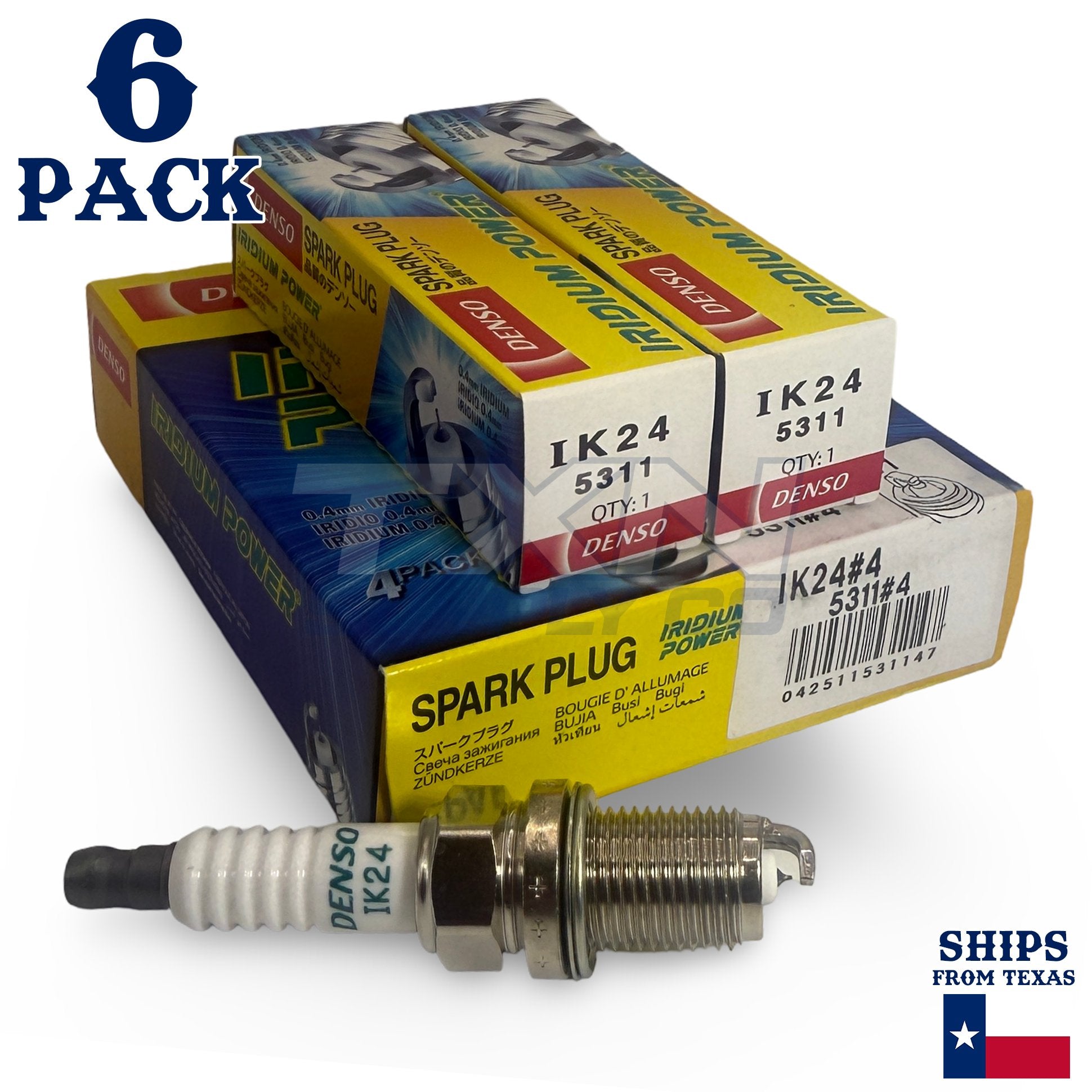 6 Pack Denso 5311 Iridium Power Spark Plugs IK24 ps