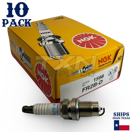 10 Pack NGK 1598 Spark Plugs FR2B-D ps