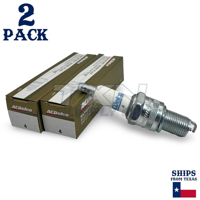 2 Pack GM ACDelco RAPIDFIRE #4 Platinum Spark Plugs 19307141