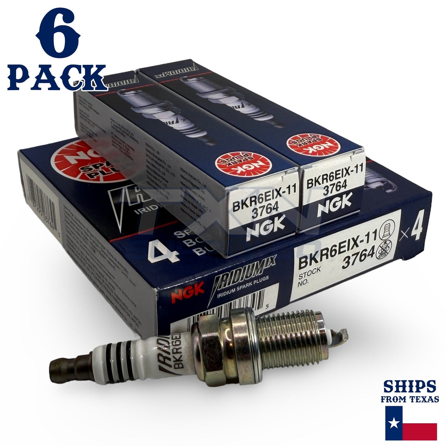 6 Pack NGK Iridium IX 3764 Spark Plugs BKR6EIX-11 ps