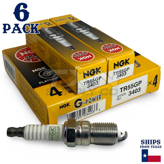 6 Pack NGK G-Power 3403 Spark Plugs TR55GP ps