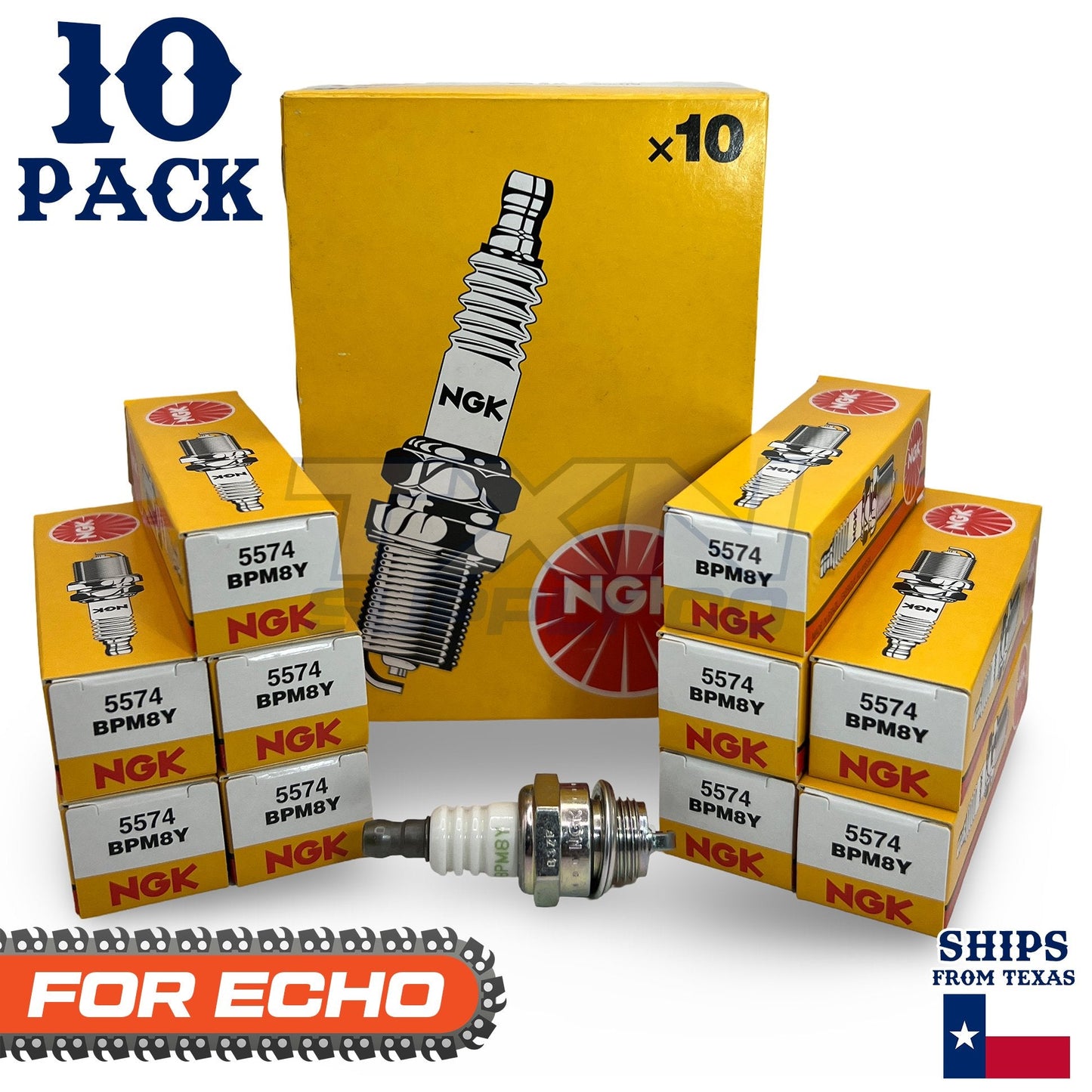 10 Pack NGK Spark Plug - CS-520 Echo Chainsaw