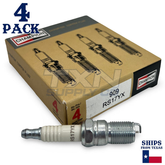 Champion 909 Copper Plus Spark Plug RS17YX - 4 Pack