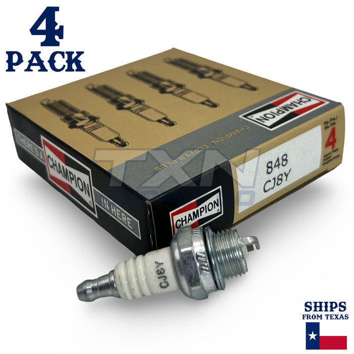 Champion 848 Copper Plus Spark Plug CJ8Y - 4 Pack