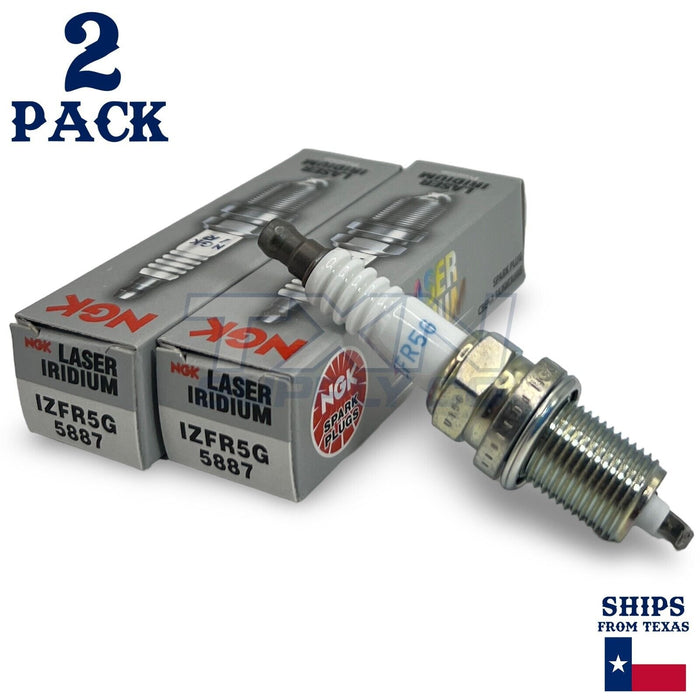 NGK 5887 Laser Iridium Spark Plugs IZFR5G - 2 Pack