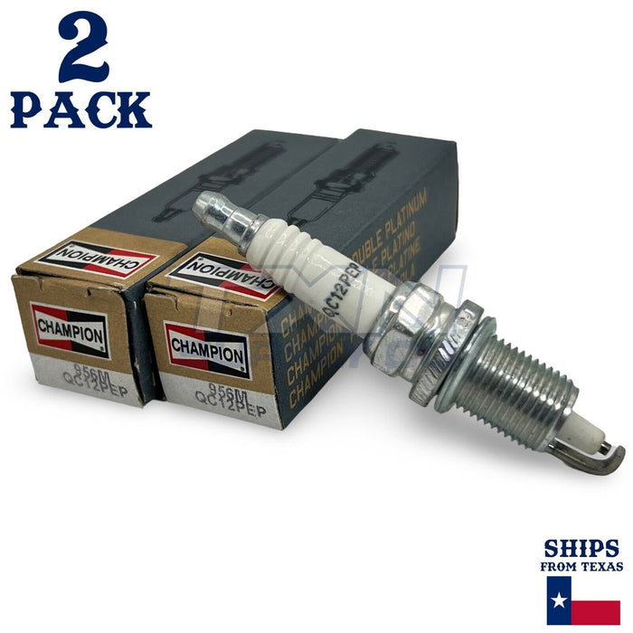 Champion 956M Copper Plus Spark Plugs QC12PEP Marine - 2 Pack