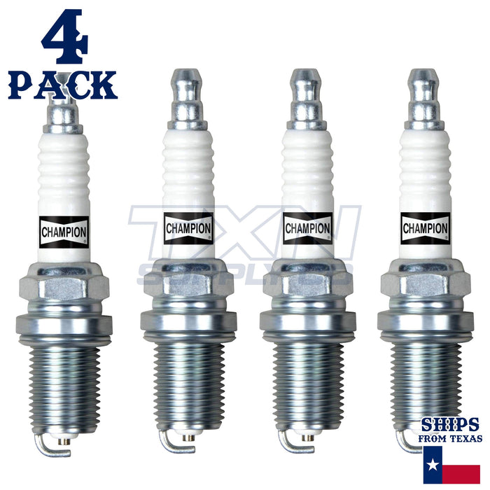 4 Pack Spark Plugs Champion Copper Set for 2007-2008 KIA RONDO L4-2.4L ps