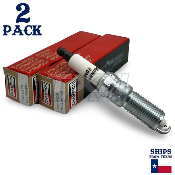 Champion 9403 Iridium Spark Plugs for RE14WMPB4 - 2 Pack