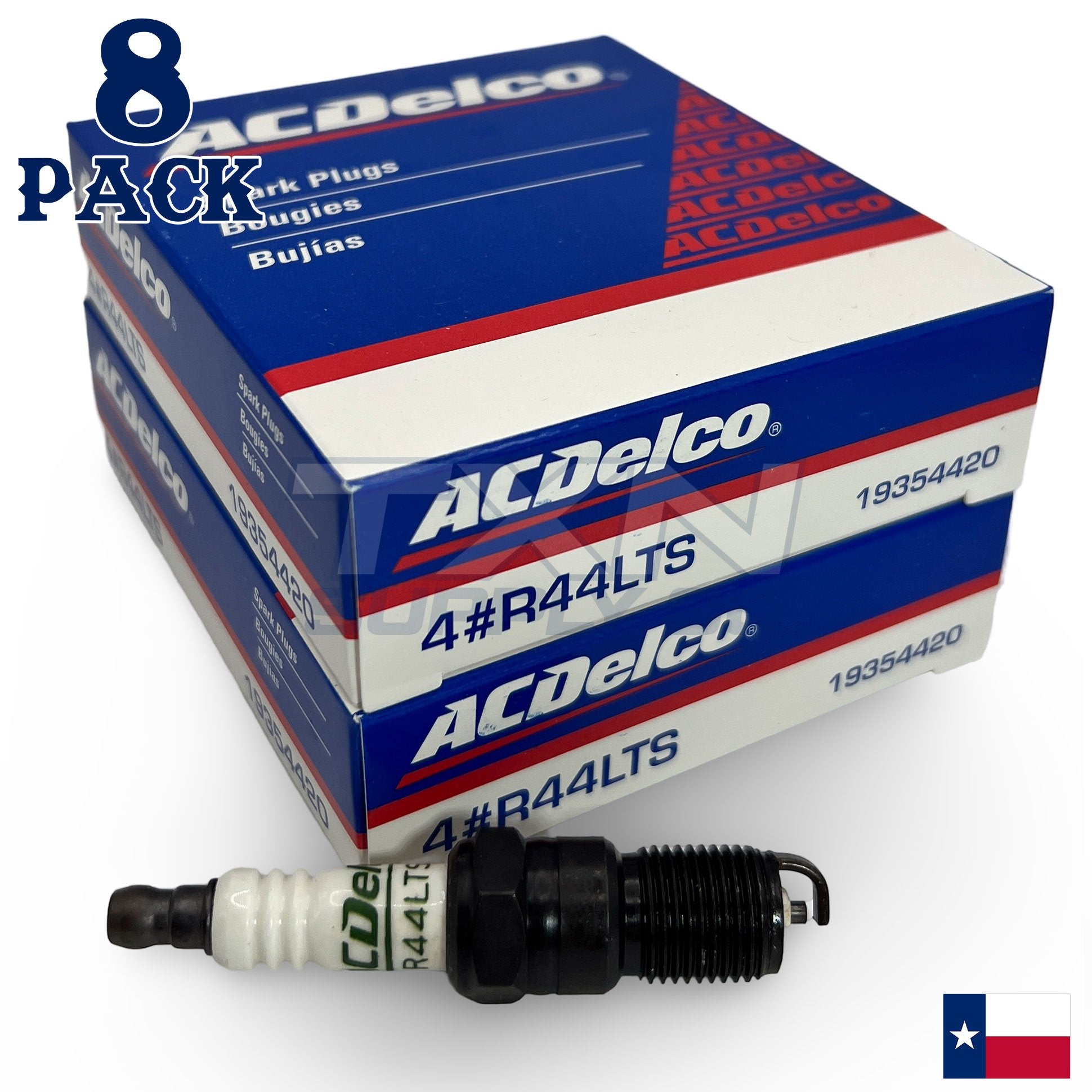 ACDelco R44LTS Copper Spark Plug - 8 Pack - 19354420 GM OEM
