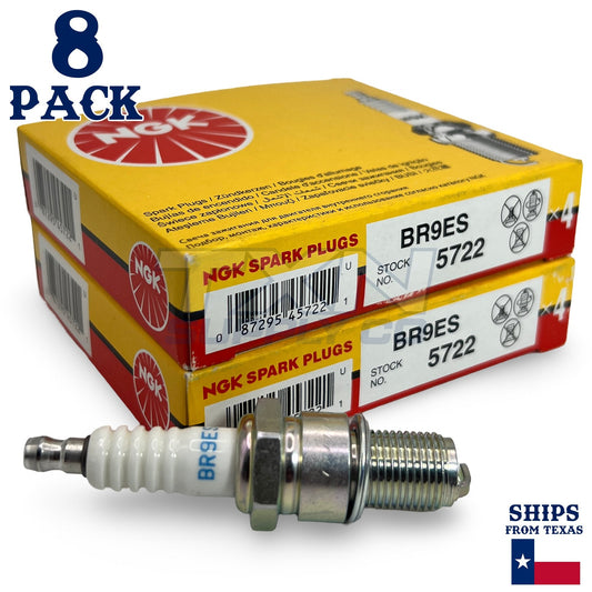 8 Pack NGK V-Power 5722 Spark Plugs BR9ES ps