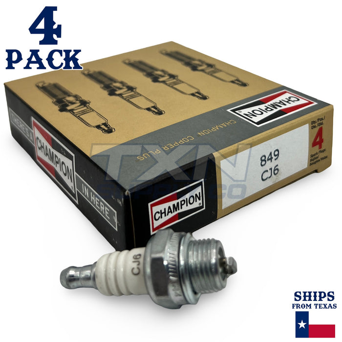 Champion 849 CJ6 Copper Plus Spark Plug - 4 Pack