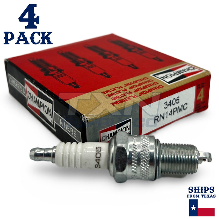 Champion 3405 Platinum Spark Plug RN14PMC - 4 Pack