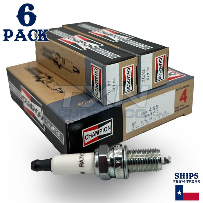 Champion 449 Copper Plus Spark Plug RA7YC - 6 Pack