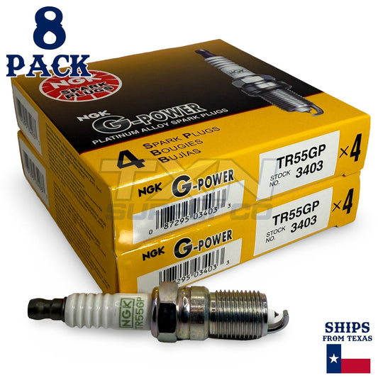 8 Pack NGK G-Power 3403 Spark Plugs TR55GP ps