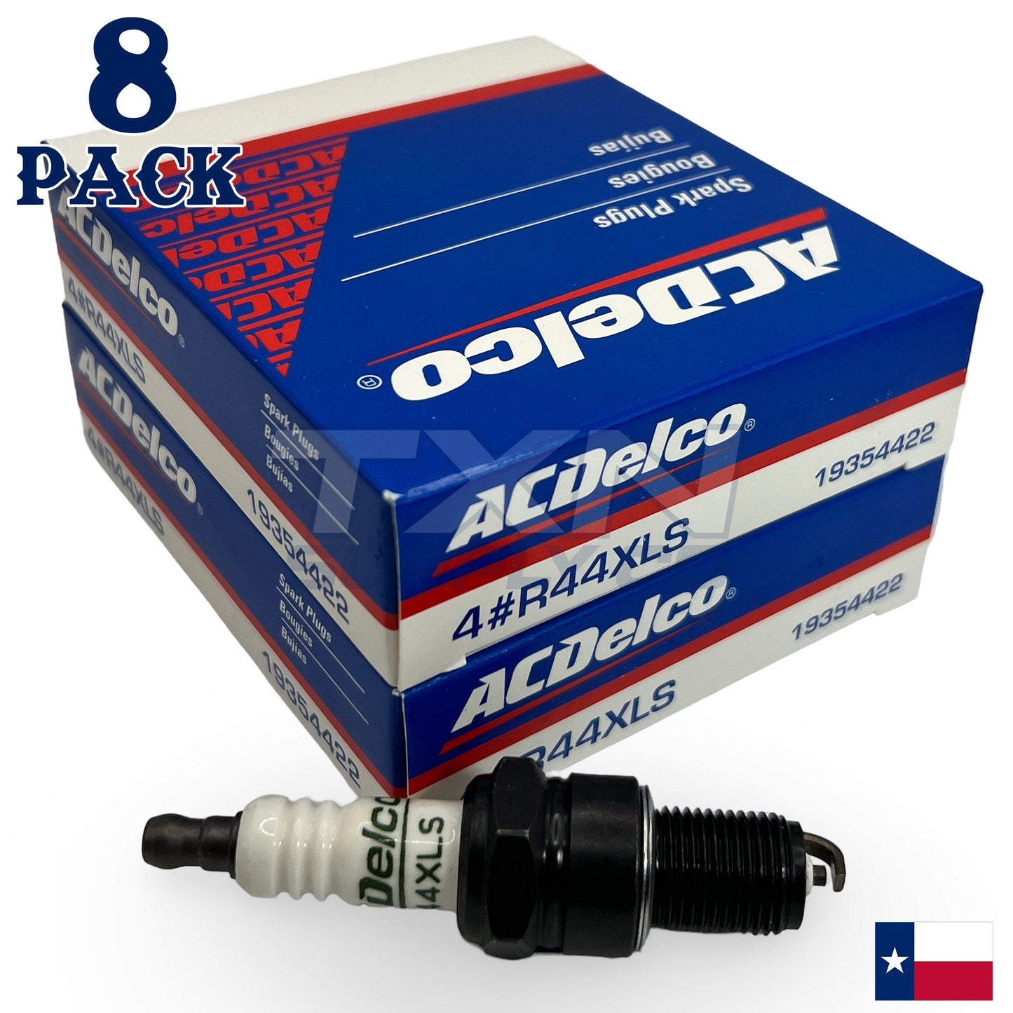 8 Pack Genuine GM ACDelco Spark Plugs R44XLS ps