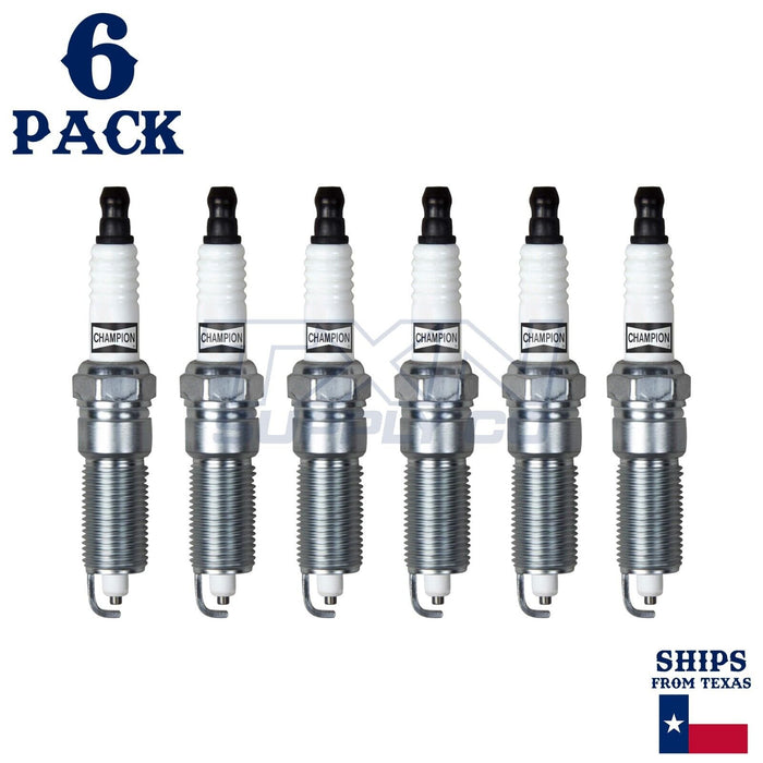 6 Pack Spark Plugs Champion Platinum For 2001-2007 Dodge Caravan V6-3.3L ps