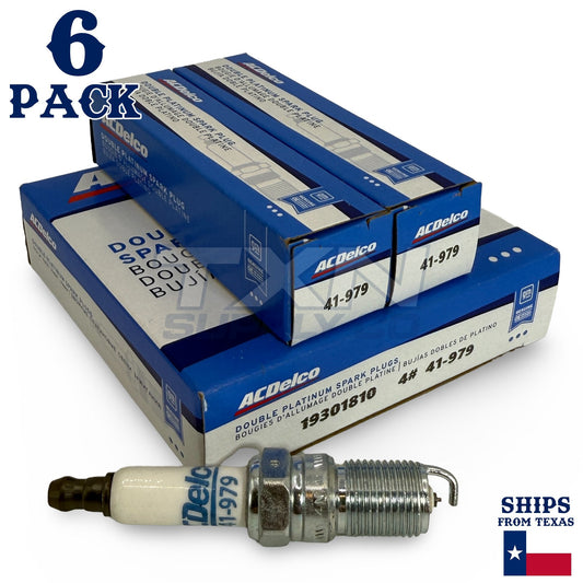 6 Pack Genuine GM ACDelco Double Platinum Spark Plugs 41-979 ps