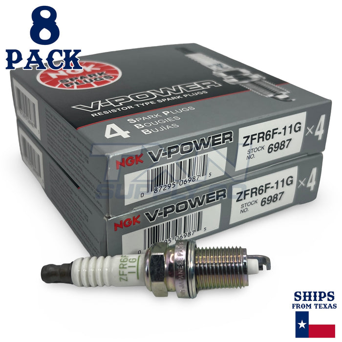 8 Pack NGK V-Power Spark Plugs 2007 for Chrysler Aspen 4.7L V8 ps