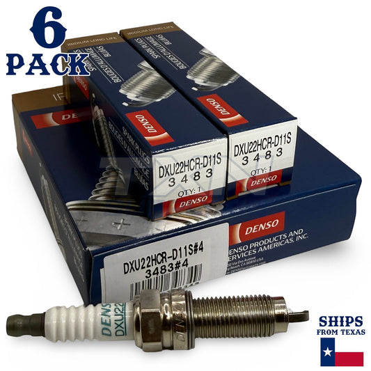 6 Pack Denso 3483 Iridium Long Life Spark Plugs DXU22HCR-D11S ps