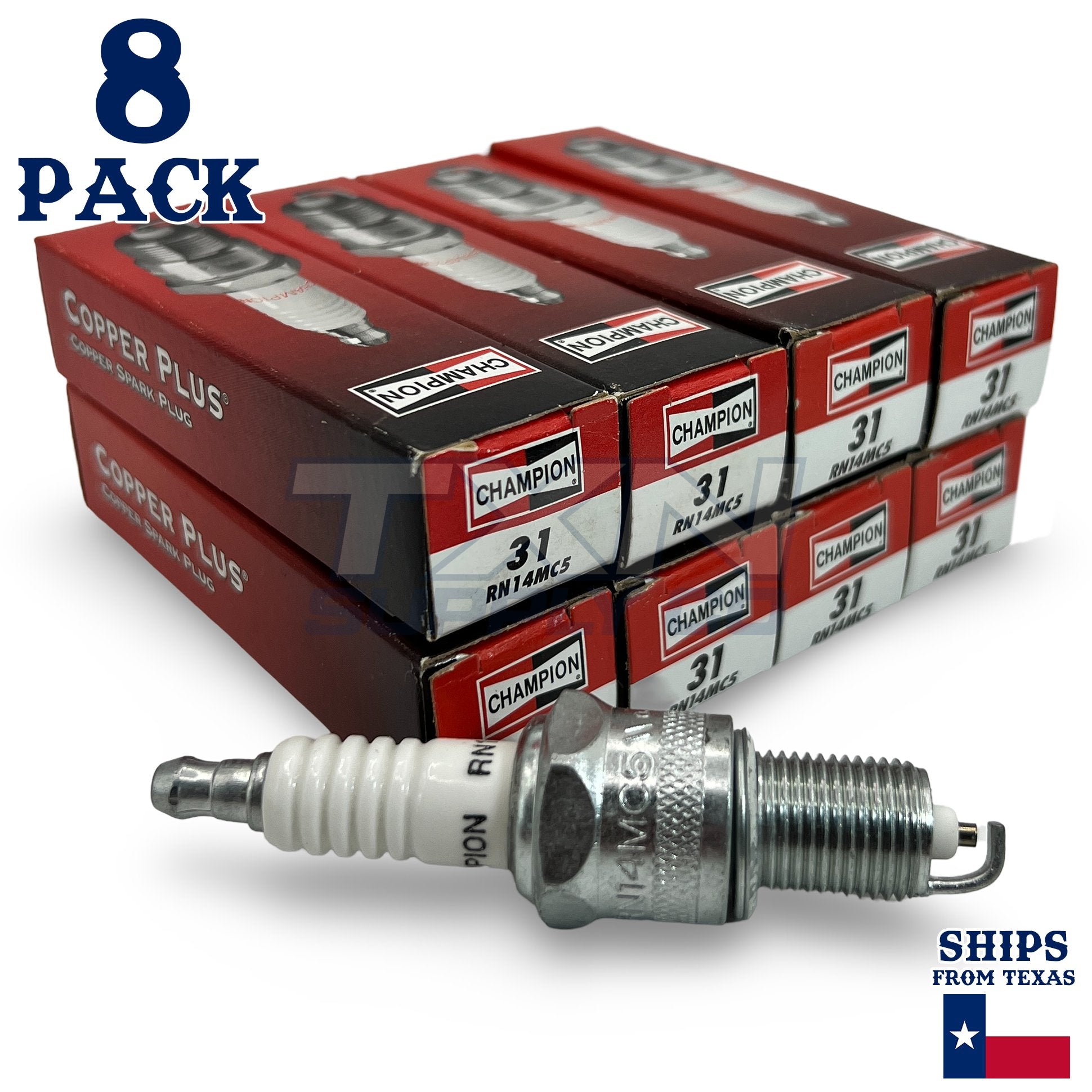 Champion 31 Copper Plus Spark Plugs RN14MC5- 8 Pack
