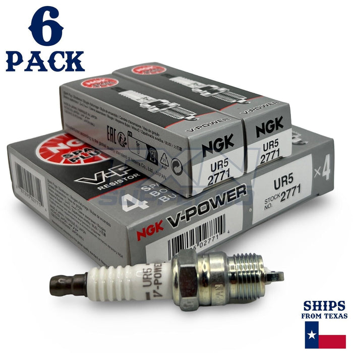 NGK 2771 V-Power Spark Plug UR5 - 6 Pack