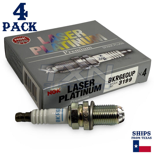 4 Pack NGK V-Power 3199 Spark Plugs BKR6EQUP  ps