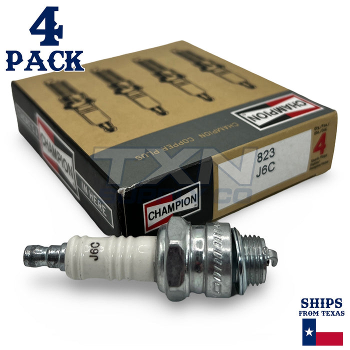 Champion 823 Copper Plus Spark Plug J6C - 4 Pack