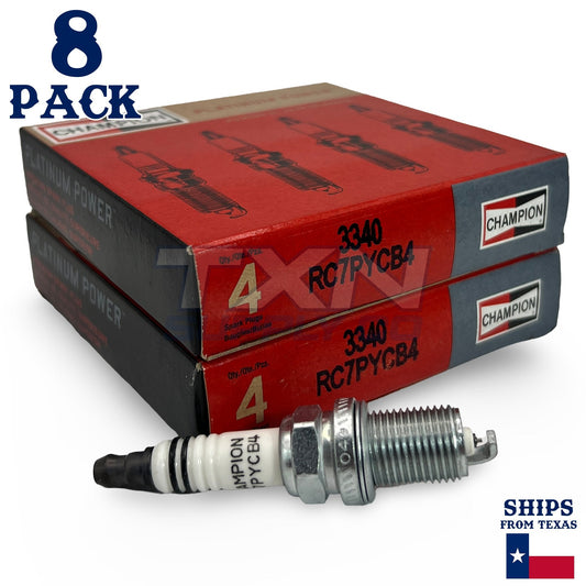 Champion 3340 Platinum Spark Plugs RC7PYCB4 - 8 Pack