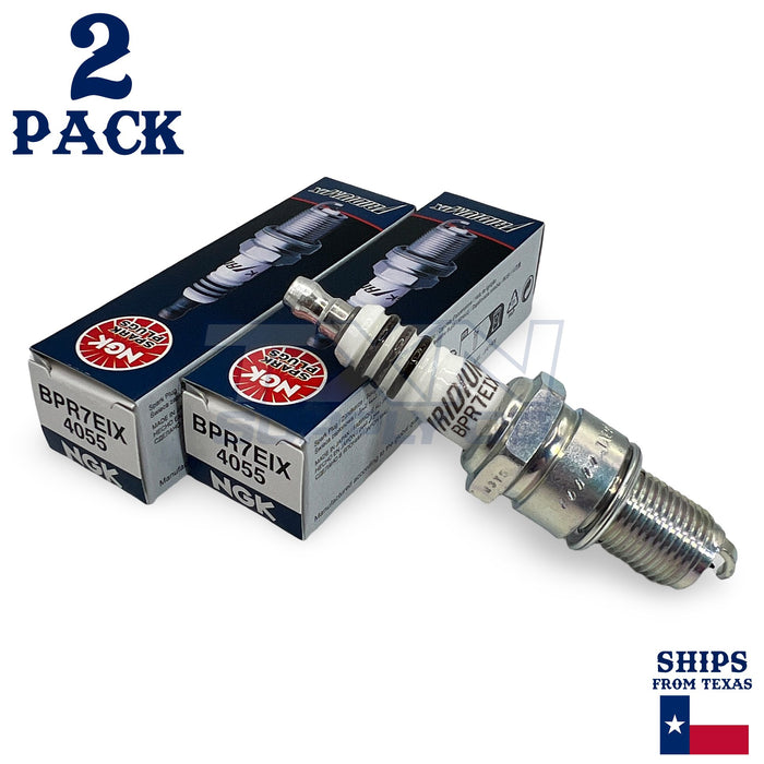 NGK SPARK PLUG 708.55.66 - IRIDIUM REPLACEMENT - BPR7EIX 4055 - 2 Pack