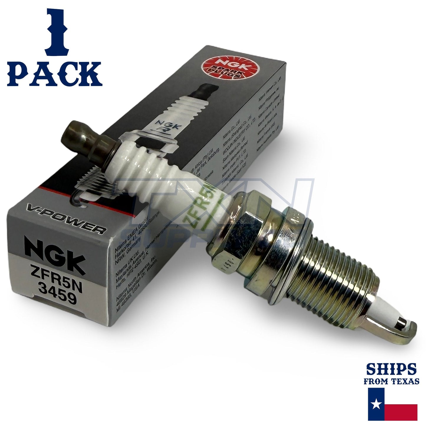 1 Pack NGK V-Power 3459 Spark Plugs ZFR5N ps