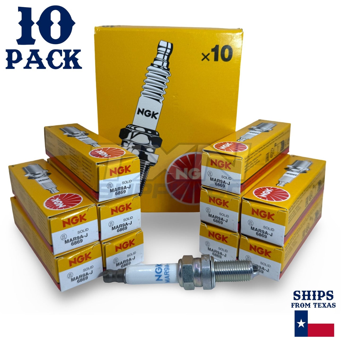 NGK 6869 Spark Plug MAR9A-J - 10 Pack
