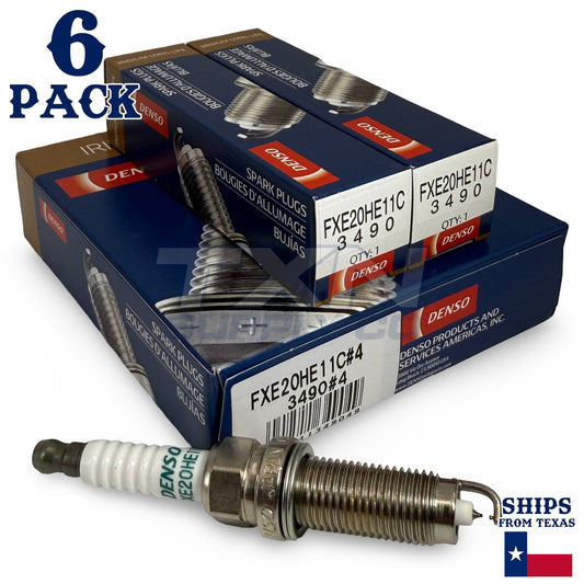 6 Pack Denso 3490 Iridium Long Life Spark Plugs FXE20HE11C ps