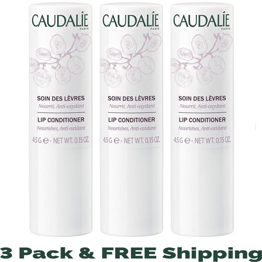 Caudalie Lip Balm Conditioner Stick 0.14 oz/4g - 3 Pack