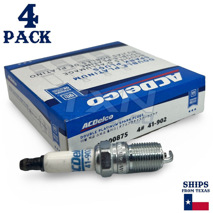 4 Pack GM ACDelco 41-902 Double Platinum Spark Plug 19300875