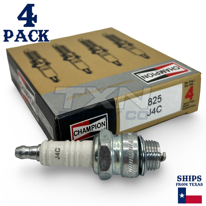 Champion 825 Copper Plus Spark Plug J4C - 4 Pack