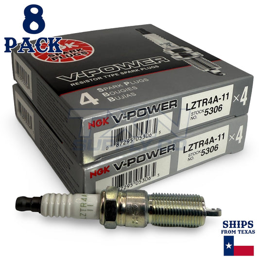 8 Pack NGK V-Power 5306 Spark Plugs LZTR4A-11 ps