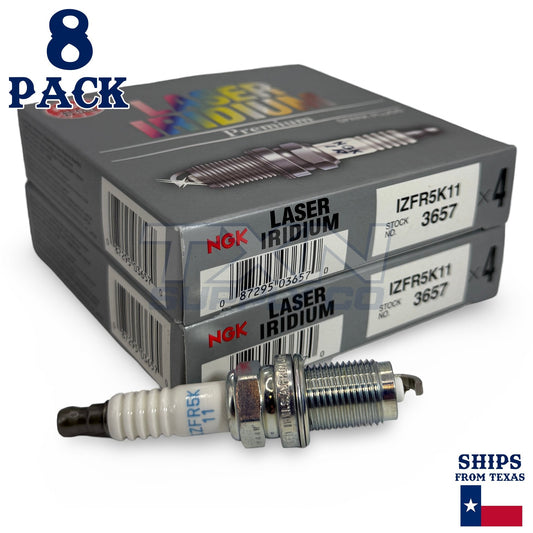 8 Pack NGK 3657 Laser Iridium Spark Plugs IZFR5K11 ps