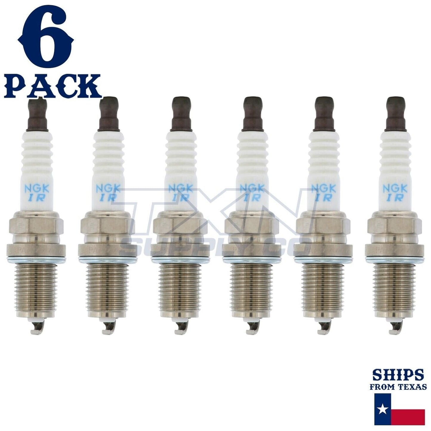 6 Pack NGK V-Power 5115 Spark Plugs IFR7F-4D ps