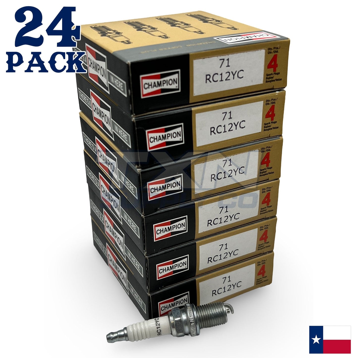 (24) Champion RC12YC Copper Plus 71 Small Engine Spark Plug - 24 Spark Plugs