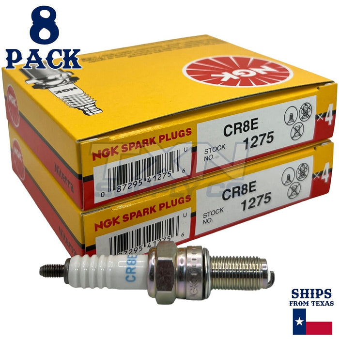 NGK 1275 Standard Spark Plug CR8E - 8 Pack