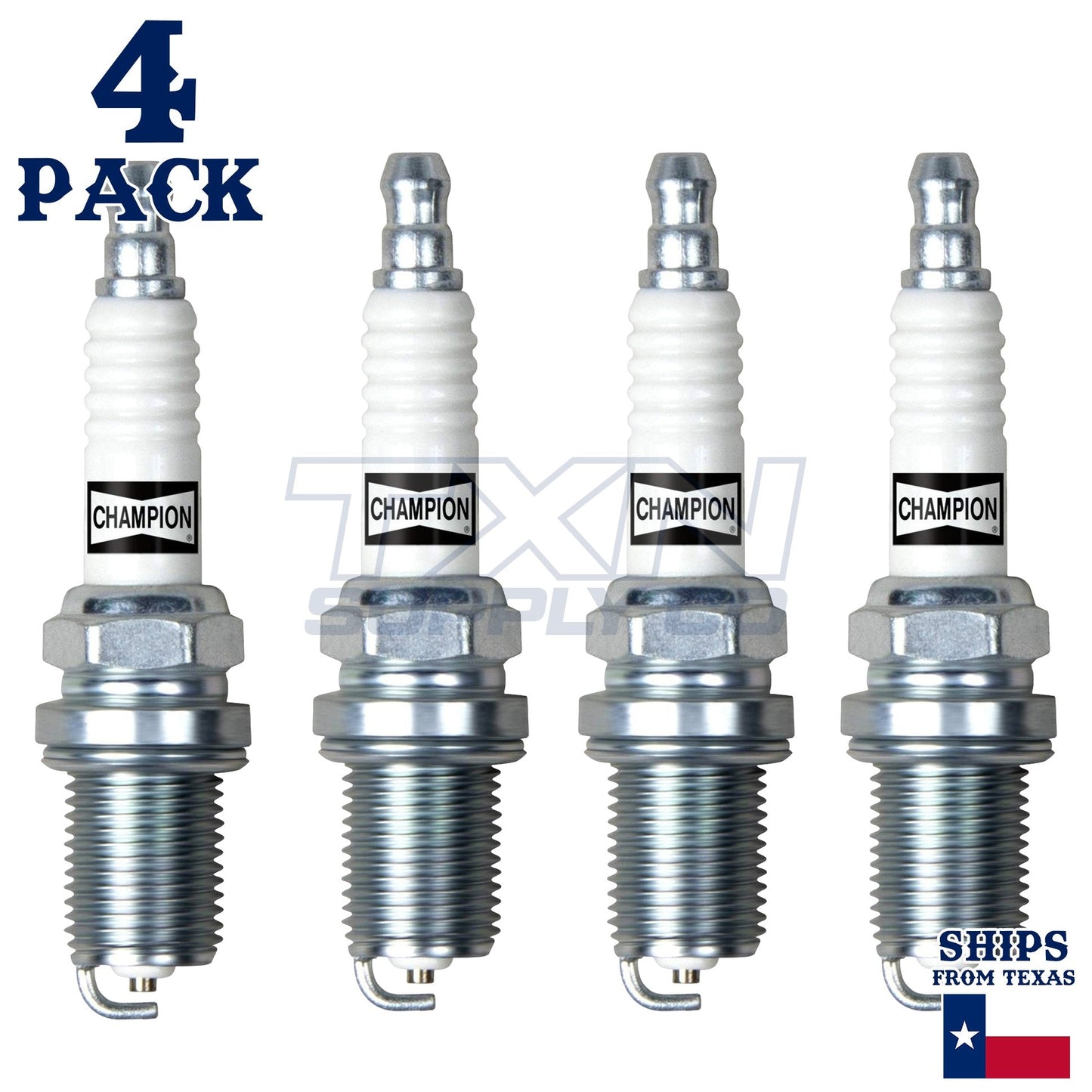 4 Pack Spark Plugs Champion Copper Set for 1996-1998 SUZUKI SIDEKICK L4-1.8L ps