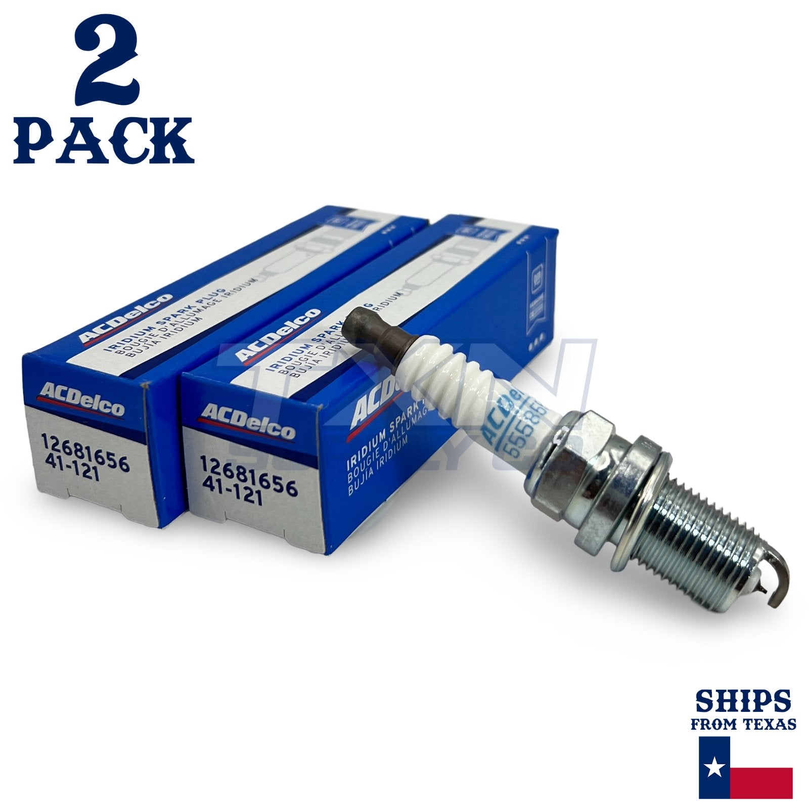 2 Pack Genuine GM ACDelco Iridium Spark Plugs 41-121 ps