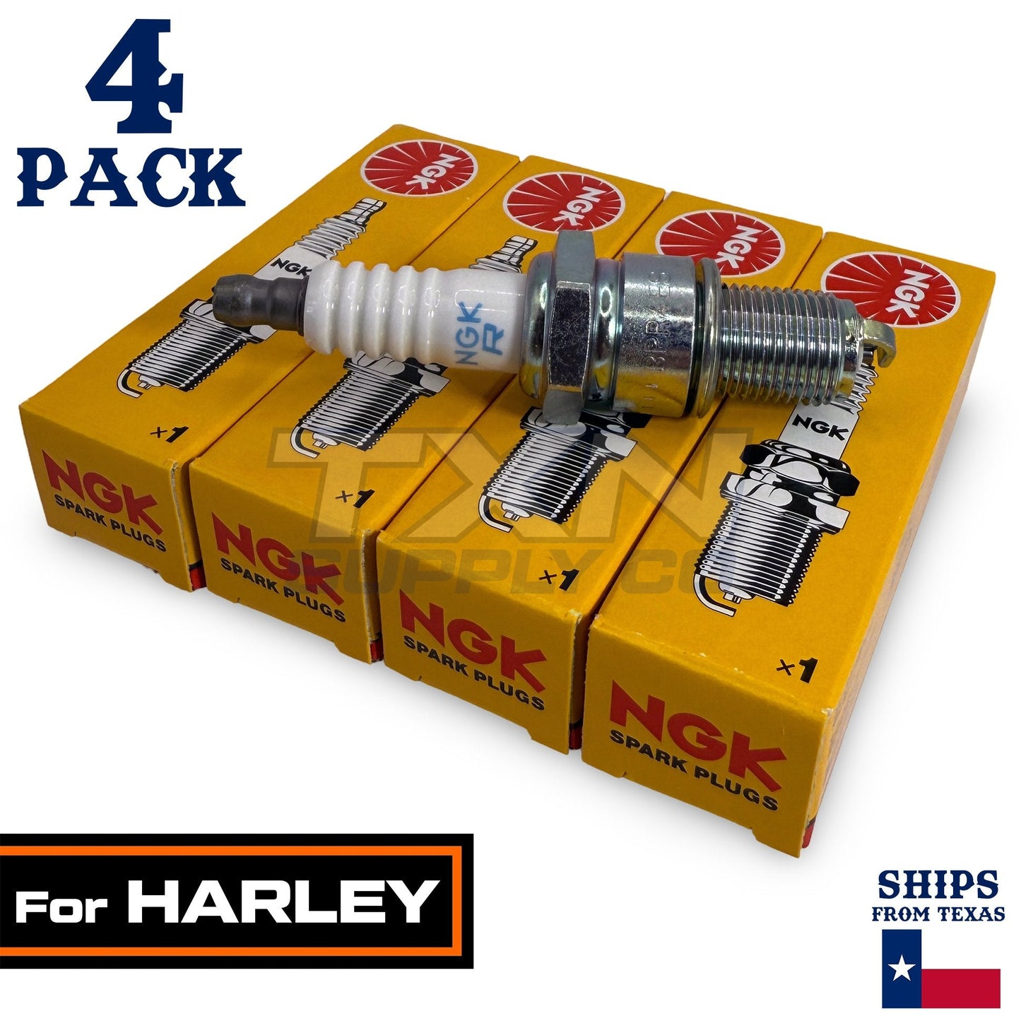 4 Pack NGK Spark Plug - For XL 1200 L Sportster Low Harley-Davidson